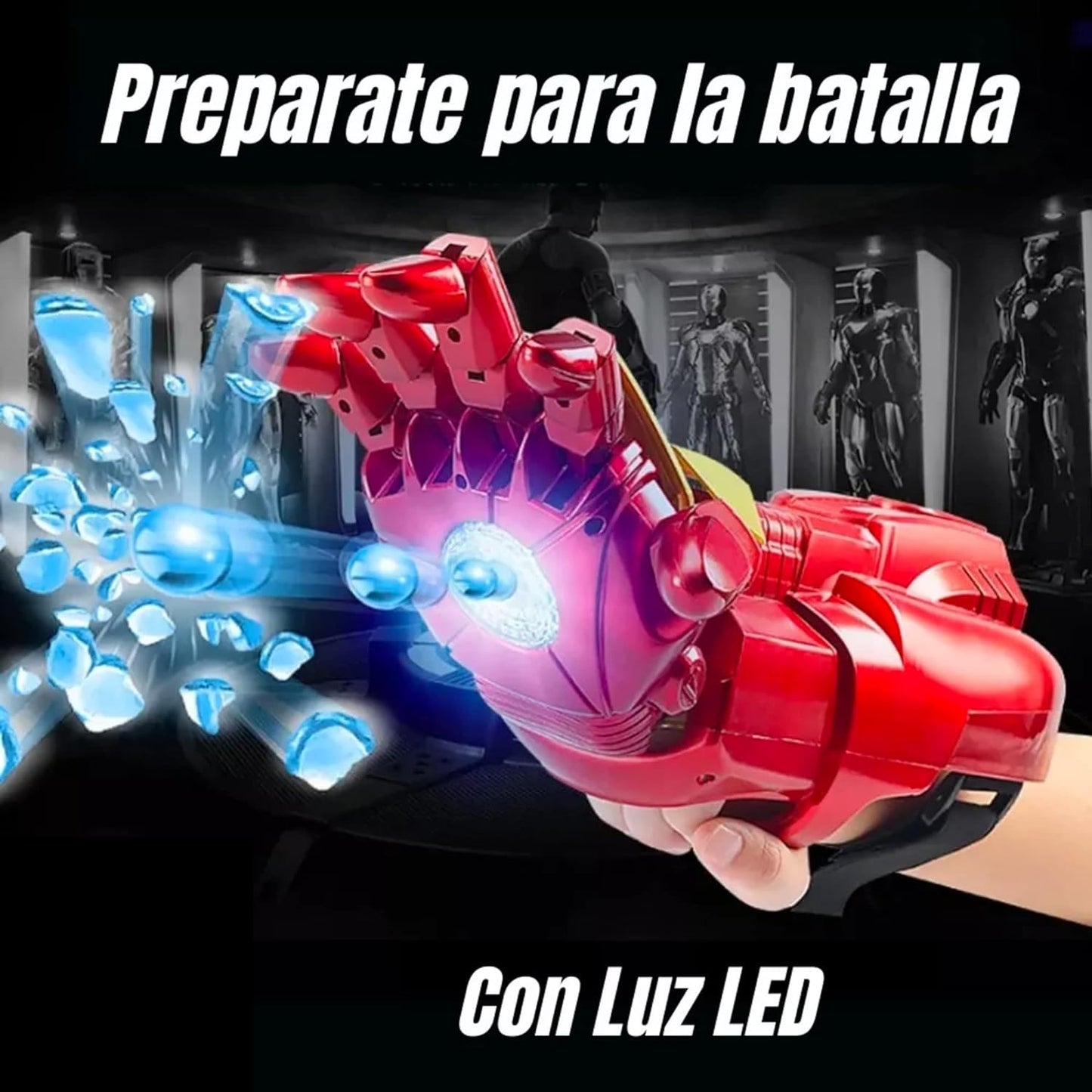 BRAZO DE IRON MAN - LANZADOR DE HIDROGEL + ENVIO GRATIS