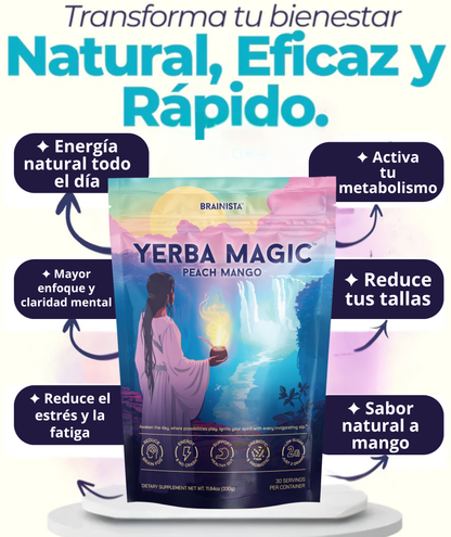 Yerba magic peach mango™ Enfoque natural digestion equilibrada y bienestar diario
