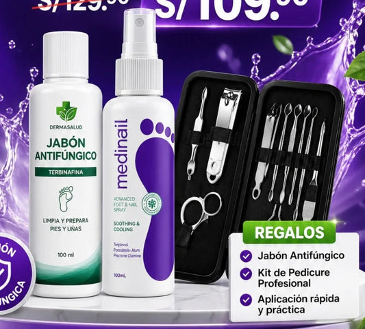 Combo Medinail adiós Hongos 3 en 1